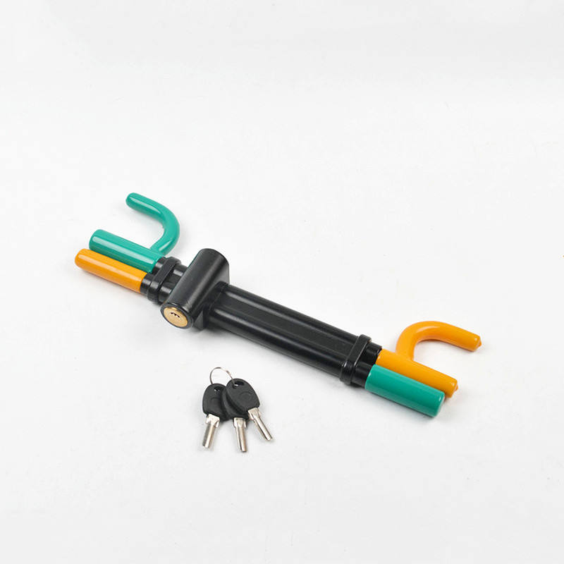 CM Brand YH1854 Universal Retractable Steering Wheel Lock - Anti-Theft Car Security Device