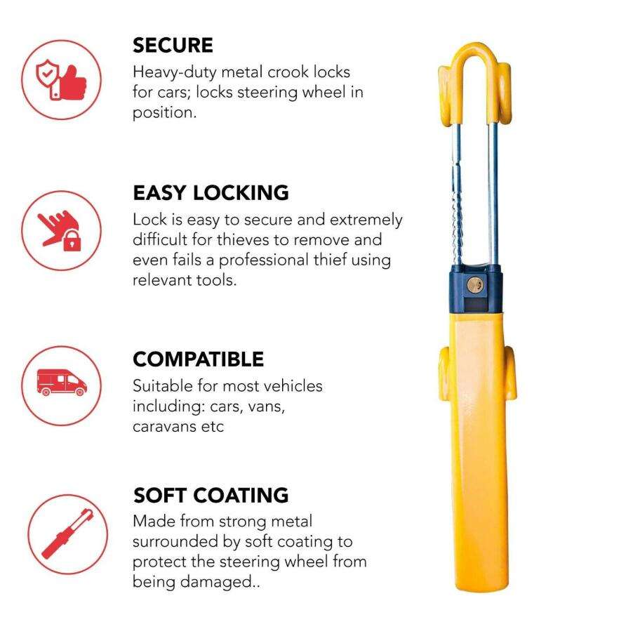 YH1957 Vehicle Safety Lock Anti-Theft Steering Wheel Lock - Ningbo Chenming M<i></i>etal Co., Ltd.